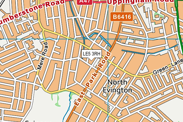 LE5 3RH map - OS VectorMap District (Ordnance Survey)