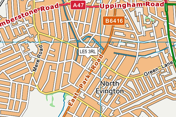 LE5 3RL map - OS VectorMap District (Ordnance Survey)