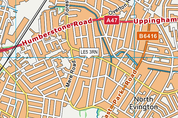 LE5 3RN map - OS VectorMap District (Ordnance Survey)