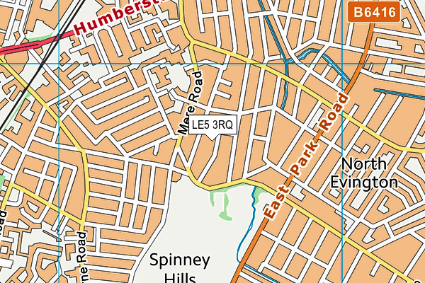 LE5 3RQ map - OS VectorMap District (Ordnance Survey)