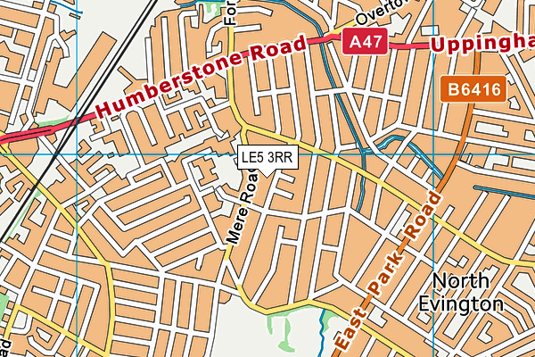 LE5 3RR map - OS VectorMap District (Ordnance Survey)