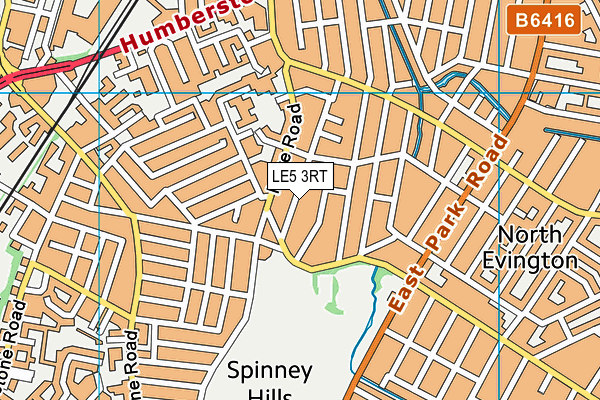 LE5 3RT map - OS VectorMap District (Ordnance Survey)