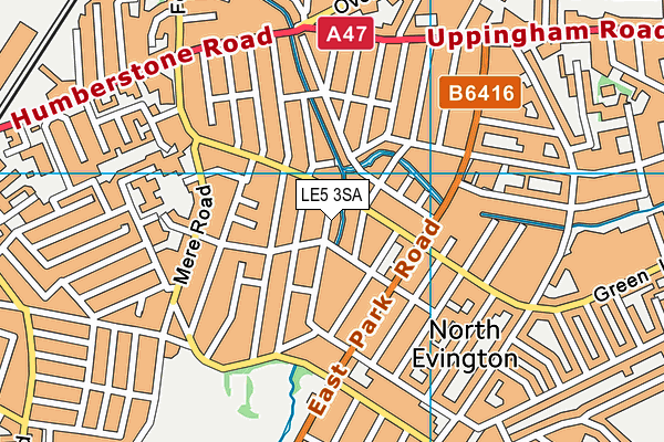 LE5 3SA map - OS VectorMap District (Ordnance Survey)