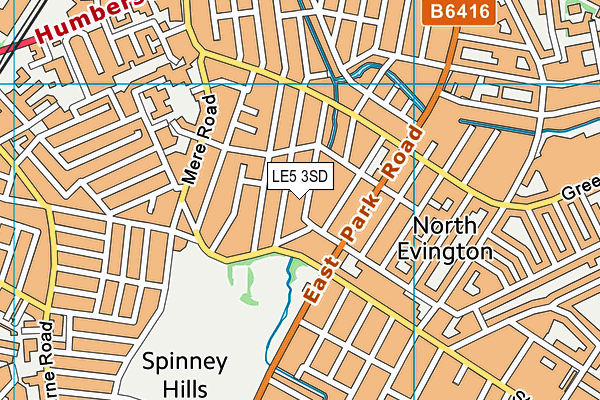 LE5 3SD map - OS VectorMap District (Ordnance Survey)