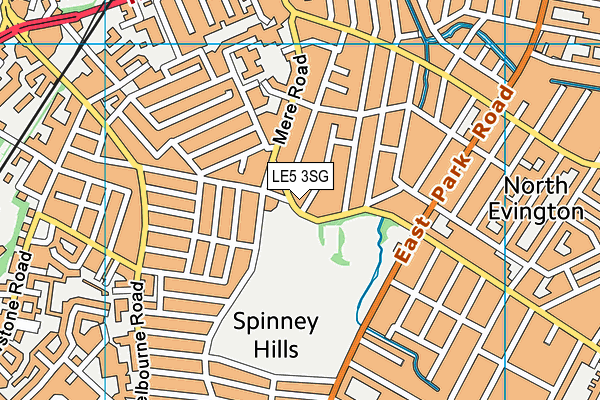 LE5 3SG map - OS VectorMap District (Ordnance Survey)