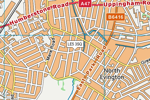 LE5 3SQ map - OS VectorMap District (Ordnance Survey)
