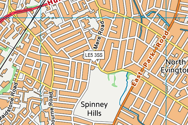 LE5 3SS map - OS VectorMap District (Ordnance Survey)