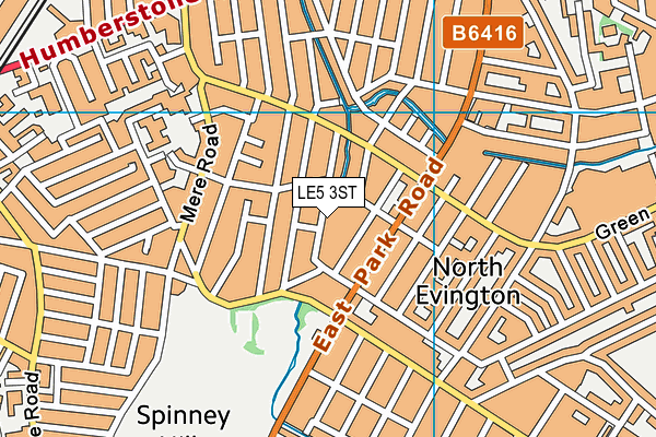 LE5 3ST map - OS VectorMap District (Ordnance Survey)