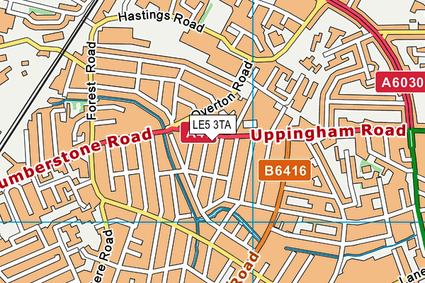 LE5 3TA map - OS VectorMap District (Ordnance Survey)