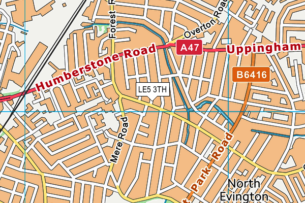 LE5 3TH map - OS VectorMap District (Ordnance Survey)