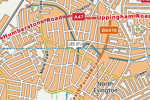 LE5 3TJ map - OS VectorMap District (Ordnance Survey)