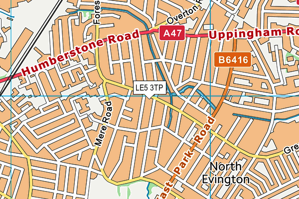 LE5 3TP map - OS VectorMap District (Ordnance Survey)