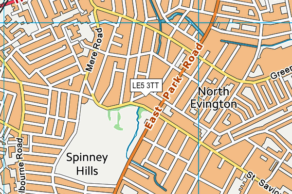 LE5 3TT map - OS VectorMap District (Ordnance Survey)