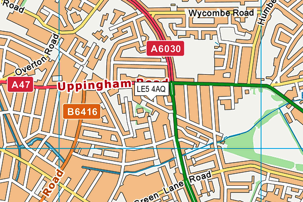 LE5 4AQ map - OS VectorMap District (Ordnance Survey)