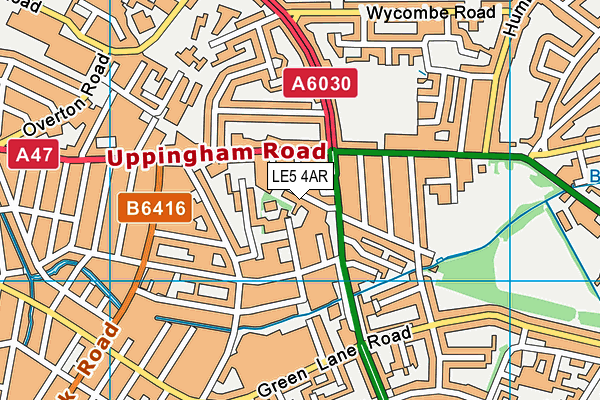 LE5 4AR map - OS VectorMap District (Ordnance Survey)