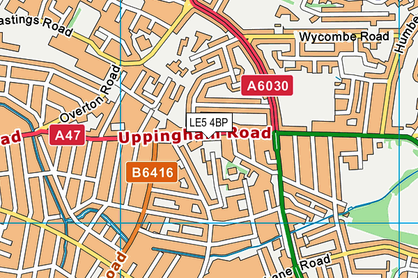 LE5 4BP map - OS VectorMap District (Ordnance Survey)