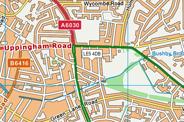 LE5 4DB map - OS VectorMap District (Ordnance Survey)