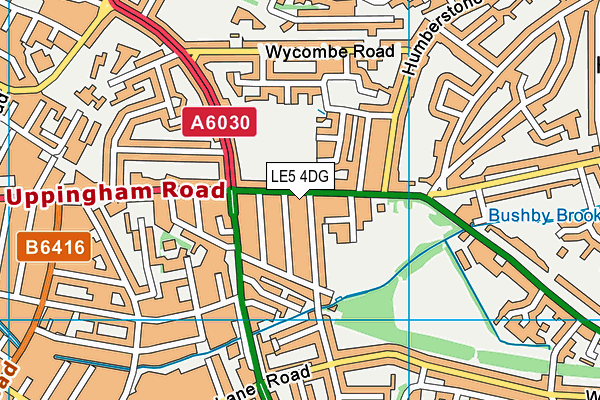 LE5 4DG map - OS VectorMap District (Ordnance Survey)