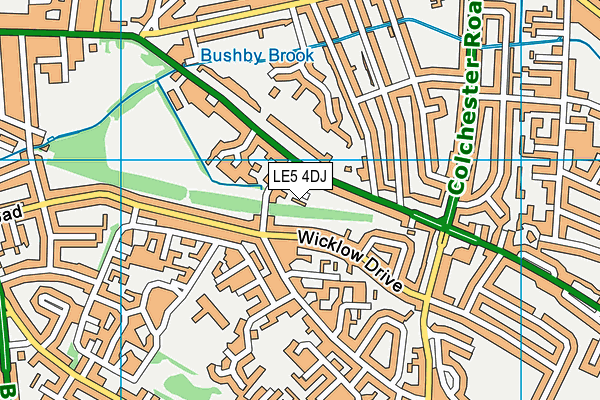 LE5 4DJ map - OS VectorMap District (Ordnance Survey)