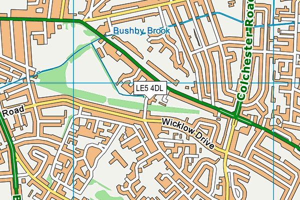 LE5 4DL map - OS VectorMap District (Ordnance Survey)