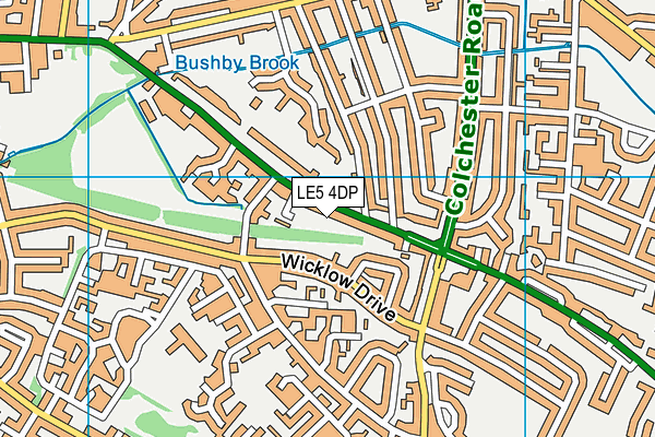 LE5 4DP map - OS VectorMap District (Ordnance Survey)