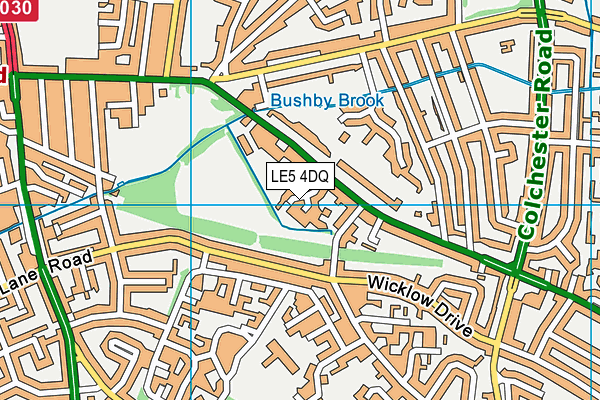 LE5 4DQ map - OS VectorMap District (Ordnance Survey)