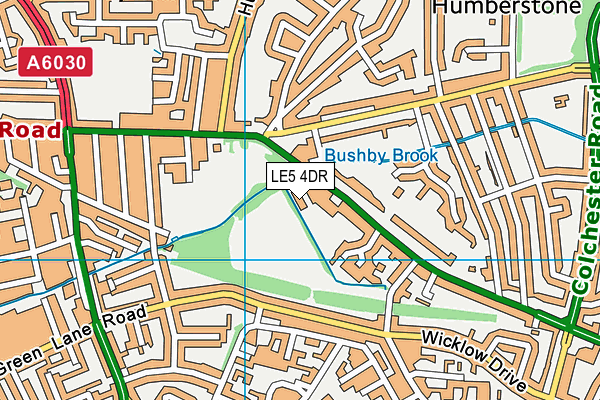 LE5 4DR map - OS VectorMap District (Ordnance Survey)