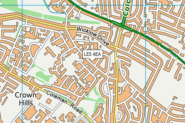 LE5 4EA map - OS VectorMap District (Ordnance Survey)