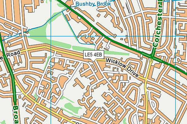 LE5 4EB map - OS VectorMap District (Ordnance Survey)