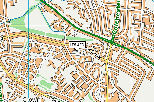 LE5 4ED map - OS VectorMap District (Ordnance Survey)