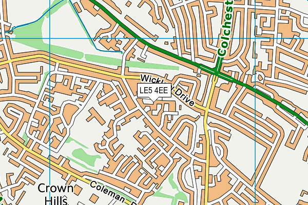 LE5 4EE map - OS VectorMap District (Ordnance Survey)