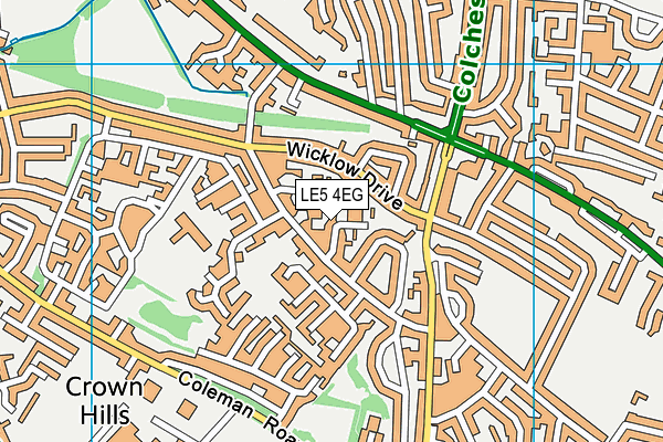 LE5 4EG map - OS VectorMap District (Ordnance Survey)