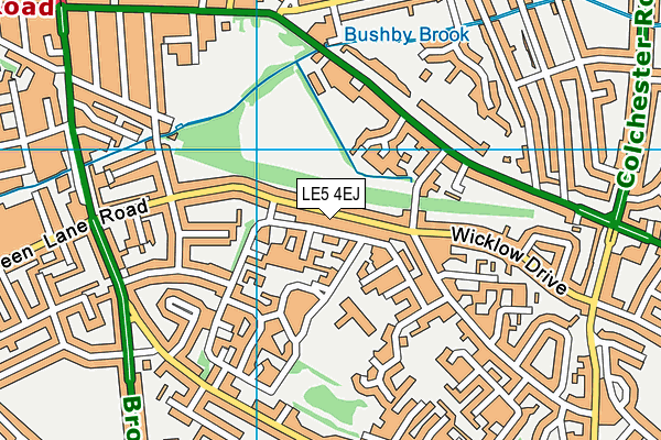 LE5 4EJ map - OS VectorMap District (Ordnance Survey)