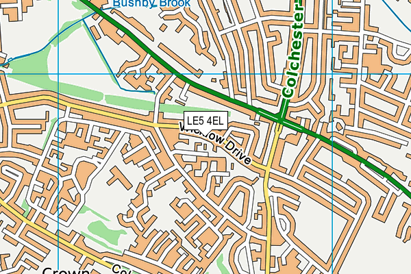 LE5 4EL map - OS VectorMap District (Ordnance Survey)