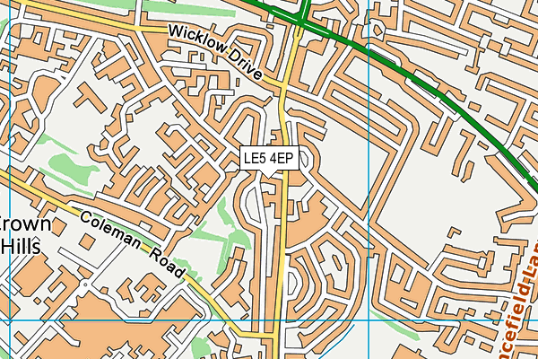 LE5 4EP map - OS VectorMap District (Ordnance Survey)