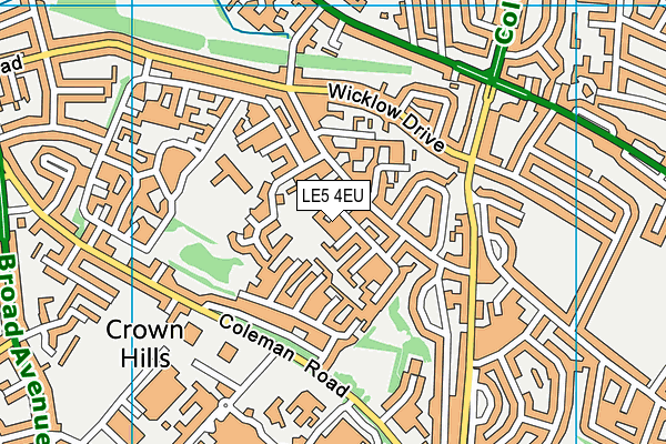 LE5 4EU map - OS VectorMap District (Ordnance Survey)