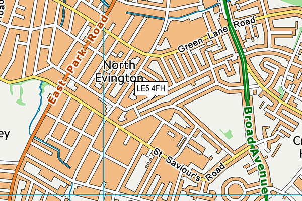 LE5 4FH map - OS VectorMap District (Ordnance Survey)