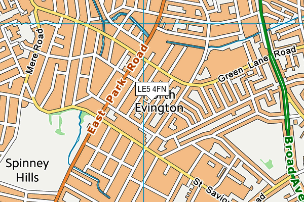 LE5 4FN map - OS VectorMap District (Ordnance Survey)