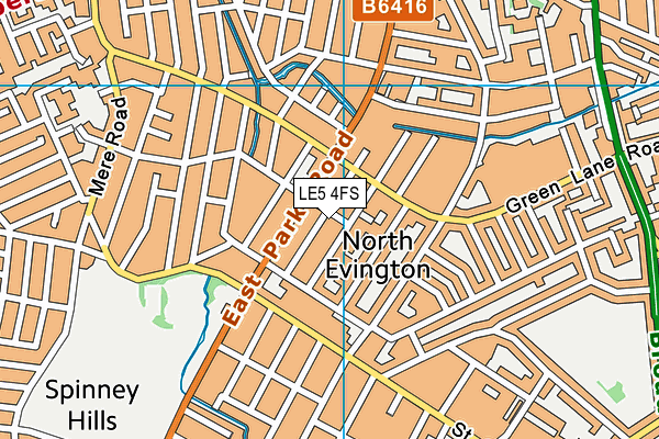 LE5 4FS map - OS VectorMap District (Ordnance Survey)