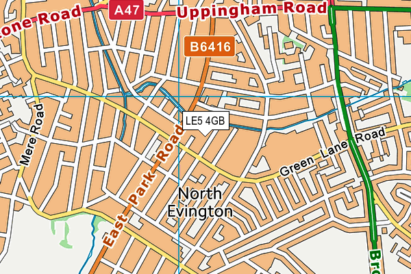 LE5 4GB map - OS VectorMap District (Ordnance Survey)