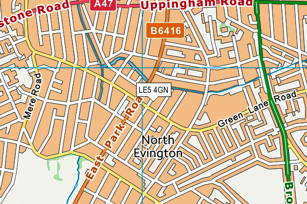 LE5 4GN map - OS VectorMap District (Ordnance Survey)