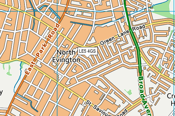 LE5 4GS map - OS VectorMap District (Ordnance Survey)