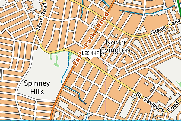 LE5 4HF map - OS VectorMap District (Ordnance Survey)