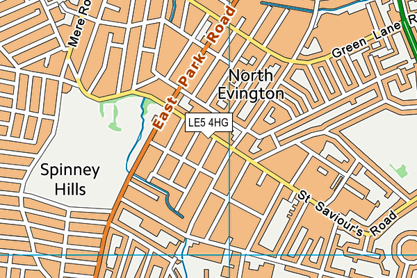 LE5 4HG map - OS VectorMap District (Ordnance Survey)