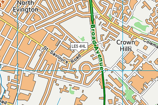 LE5 4HL map - OS VectorMap District (Ordnance Survey)