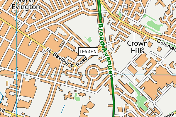 LE5 4HN map - OS VectorMap District (Ordnance Survey)