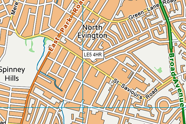 LE5 4HR map - OS VectorMap District (Ordnance Survey)