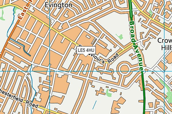 LE5 4HU map - OS VectorMap District (Ordnance Survey)