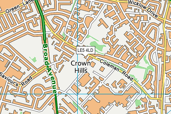 LE5 4LD map - OS VectorMap District (Ordnance Survey)