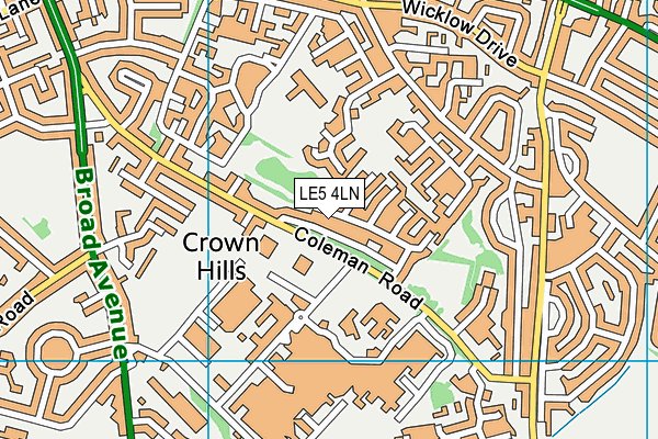 LE5 4LN map - OS VectorMap District (Ordnance Survey)